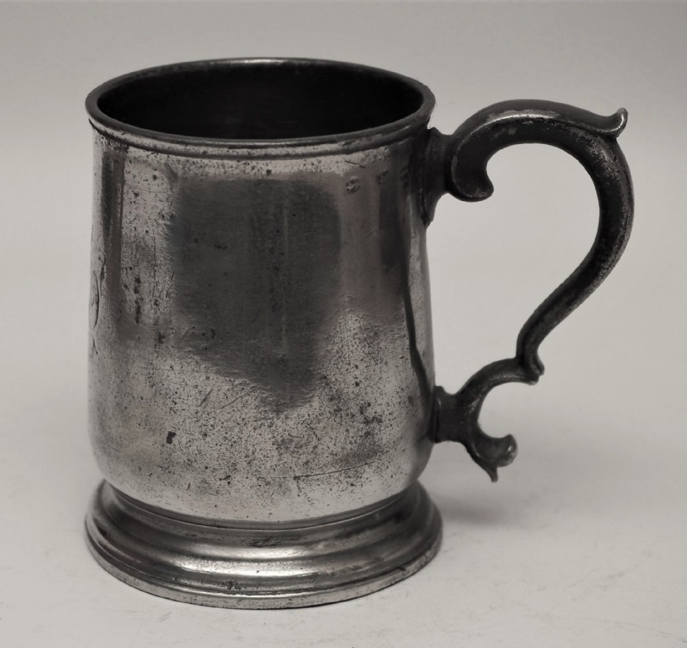 antique english pewter 1 pint tavern mug by m alderson 18211832