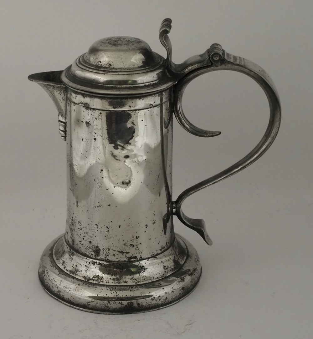 antique irish pewter church flagon by john heaney of dublin 1763 1807